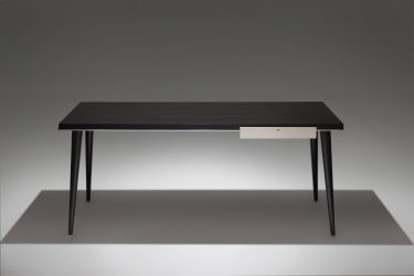 a luxury ebony and nickel desk