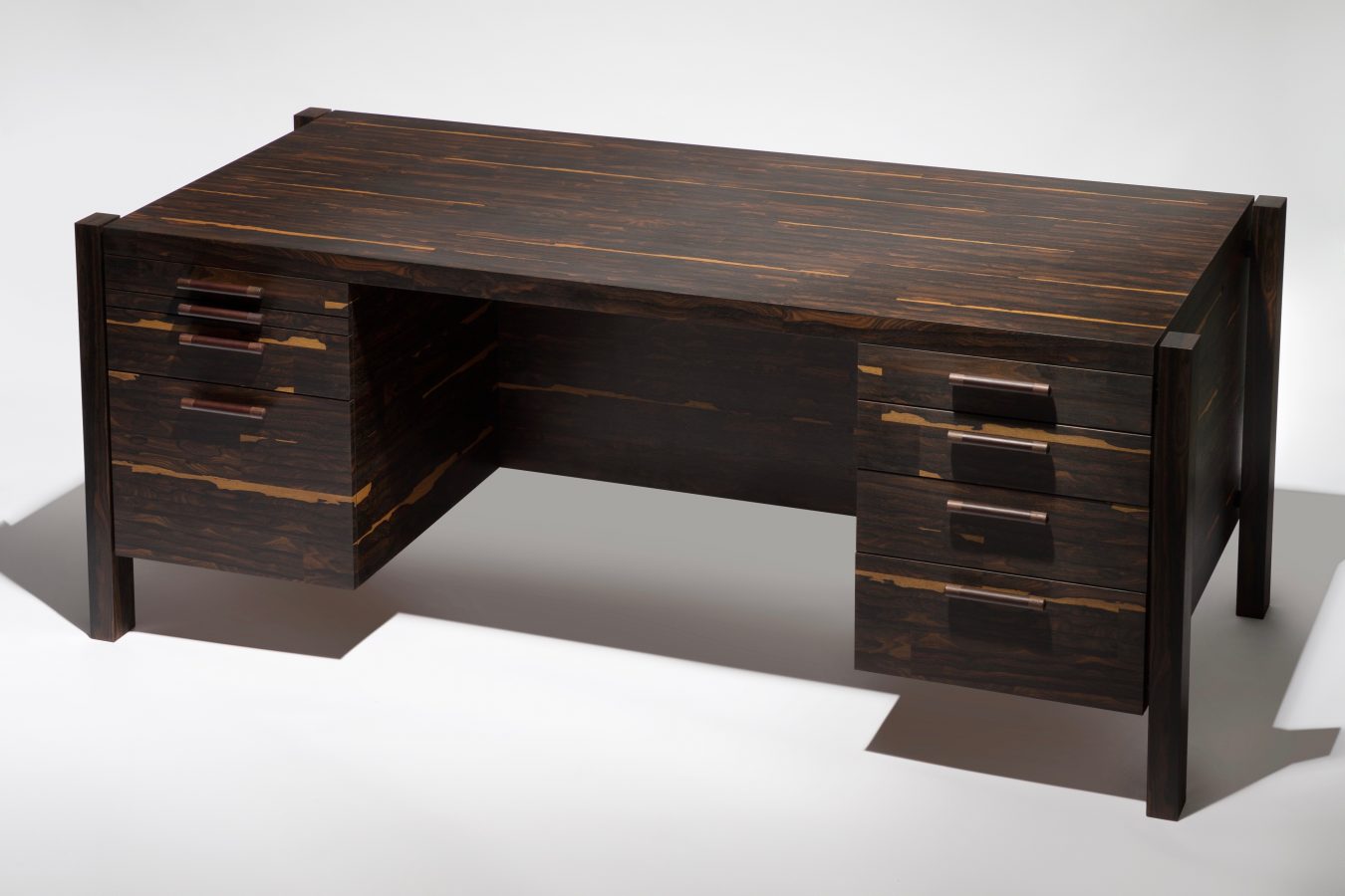 modern desk with drawers