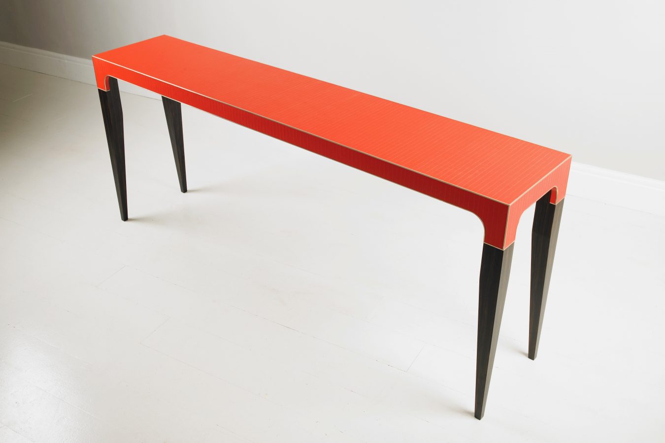 modern console table red